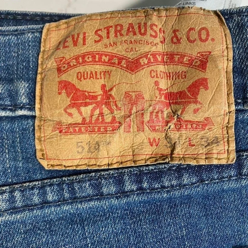 Levi's 514 Men's Straight Fit Jeans W34 L34‎ – Blue Denim